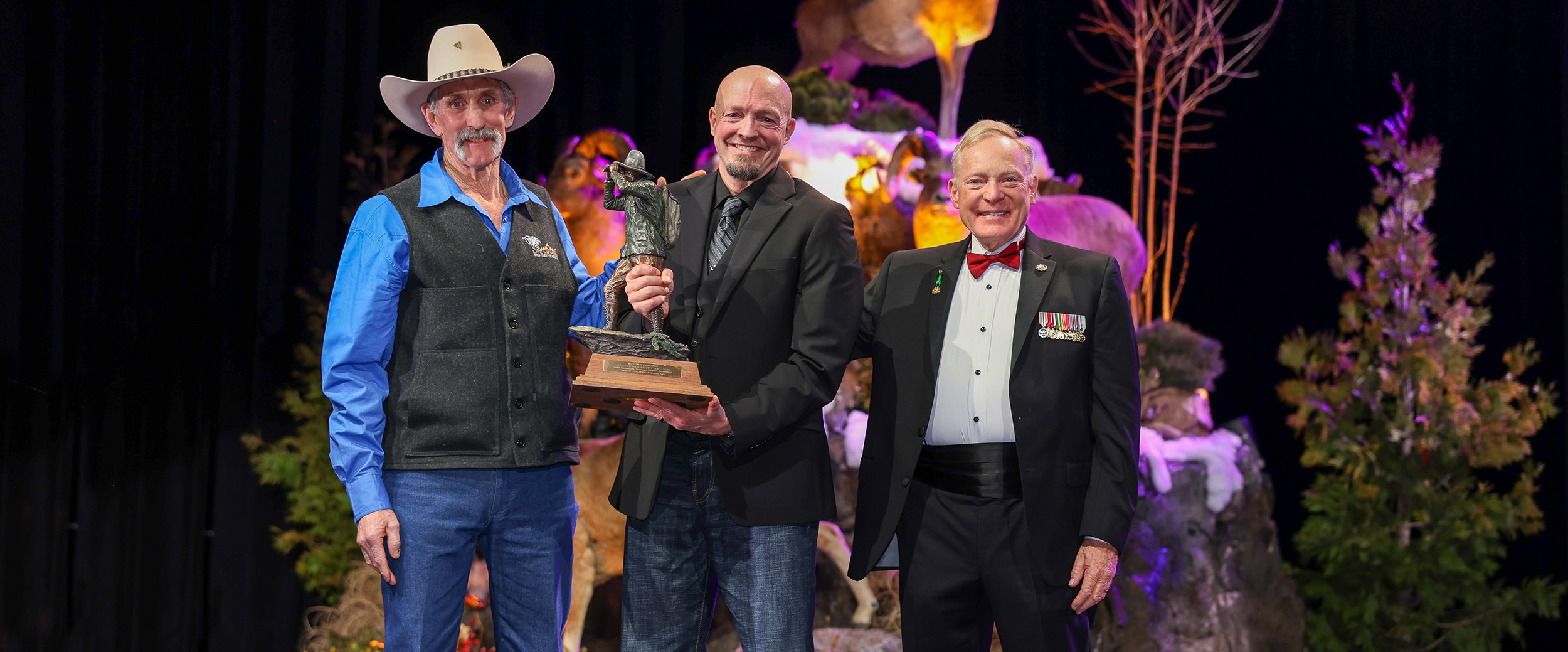 Harold Grinde, Lance Kronberger, and Craig Boddington at the 2025 Sheep Show